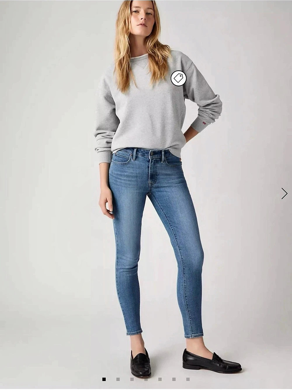 Levi 711 Skinny Jeans Blue Waist 25 Like New